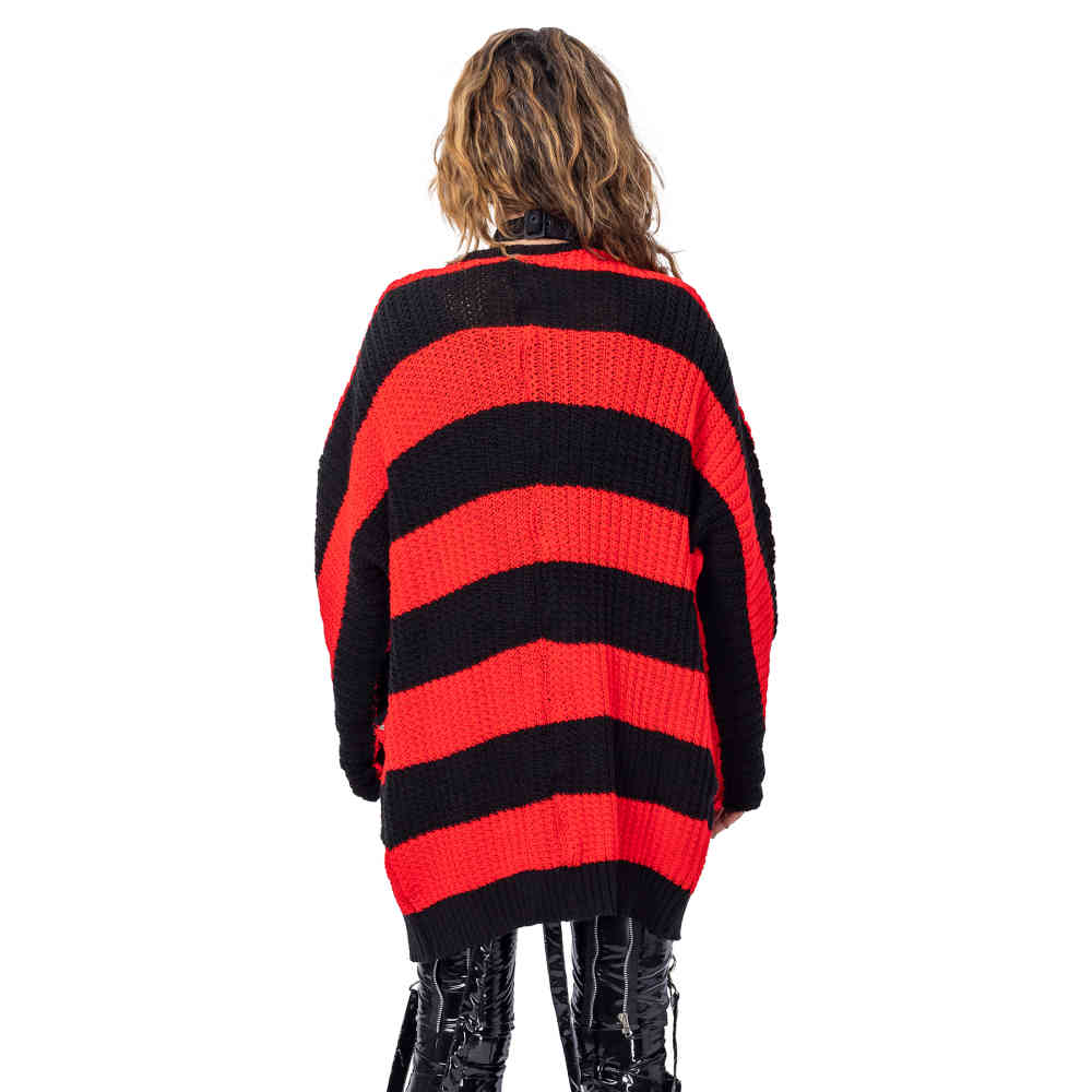 Heartless - In A Daze Cardigan - Noir/Rouge
